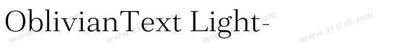 OblivianText Light字体转换 OblivianText Light字体转换
